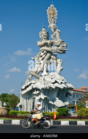 Enormous Hindu Statue on a Roundabout Kuta Bali Indonesia Stock Photo