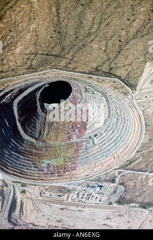 aerial view of abandoned copper mine Casa Grande Arizona Stock Photo
