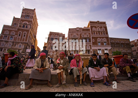 The entrance of Bab Al Yemen into the old city of Sanaa Yemen Stock Photo