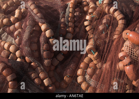 close up of  fishing nets, algarve, portugal, alvor Stock Photo