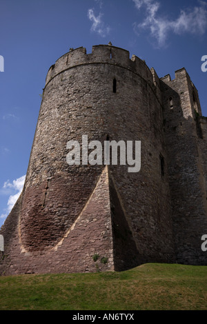 Chepstow Castle at Dusk Monmouthshire South East Wales UK Stock Photo ...