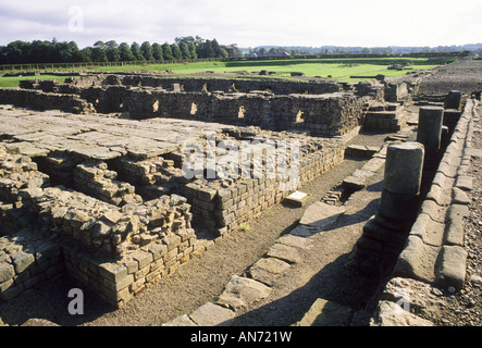 Corbridge Roman Fort ruins Northumberland Stock Photo