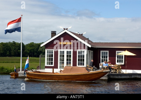 Warmond near leiden South Holland de the Kaag Boat House Houseboat Stock Photo