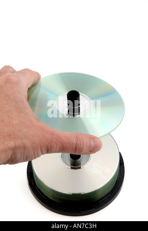 Cd Rom Stack stack of cd roms. CD & DVD disk on white background Stock Photo - Alamy