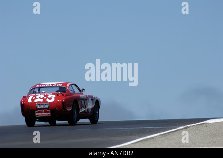 Bruce Lustman's 1952 Ferrari 340 crests the hill leading to the Corkscrew at the 33rd Monterey Historic Automobile Races Stock Photo