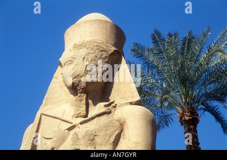 The Unknown Statue of Ramesses II in Karnak Temple Stock Photo