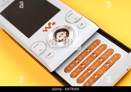 Sony Ericsson W580i slider phone walkman cell phone close up Stock Photo