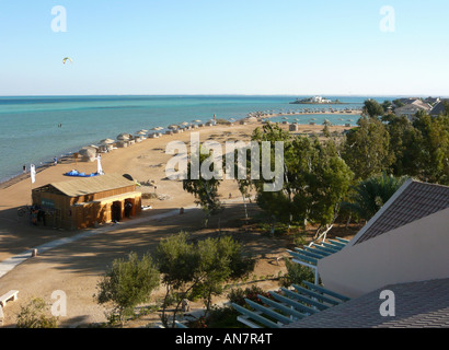 View of the beach at the Mövenpick-Resort in El Gouna, Red Sea, Egypt (near Hurghada) Stock Photo