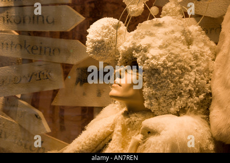 Mannequin at Printemps department store Christmas 2007 Paris France Stock Photo