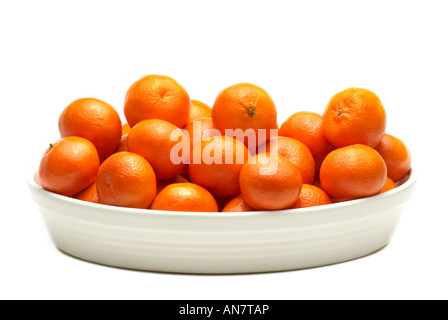 Bowl full of clementines Stock Photo