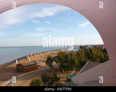 View of the beach at the Mövenpick-Resort in El Gouna, Red Sea, Egypt (near Hurghada) Stock Photo