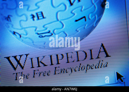 wikipedia encylopedia website www.wikipedia.org Stock Photo