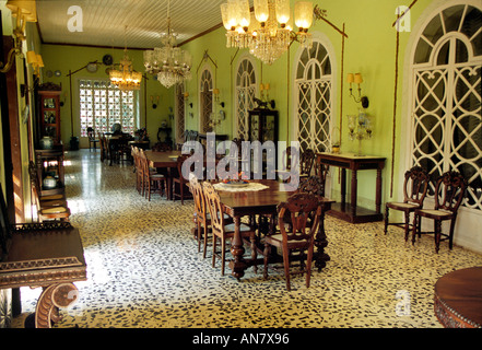 Dining room Goan Portuguese Heritage House Menezes Braganza House, Chandor village, Goa, India Stock Photo