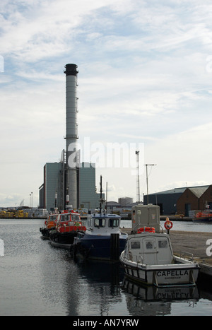 Shoreham (Brighton B) Power Station / Shoreham Harbour, West Sussex. Stock Photo