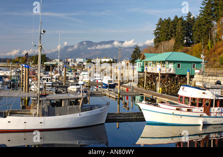 Port Alberni Fishing Harbour Vancouver Island British Columbia BC Canada Stock Photo