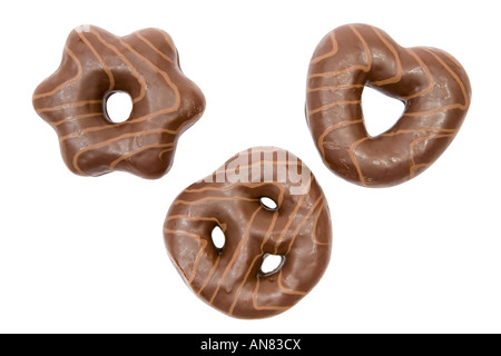 Delicious gingerbread isolated on a white background. Stock Photo