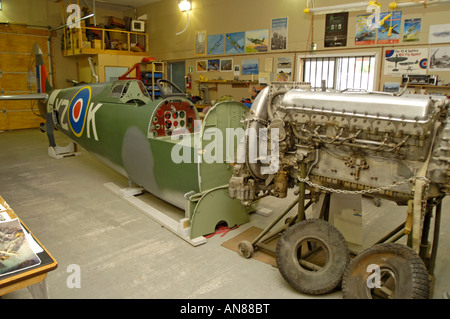 WW2 Spitfire Y2-K  (HK304) Restoration Project Comox Air Force Museum BC Canada Stock Photo