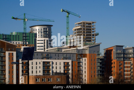 New apartments under construction at the Green Quarter Manchester. Stock Photo