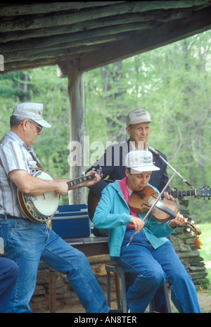 Blue Grass Concert, Mabry Mill, Blue Ridge Parkway, Virginia, USA Stock Photo