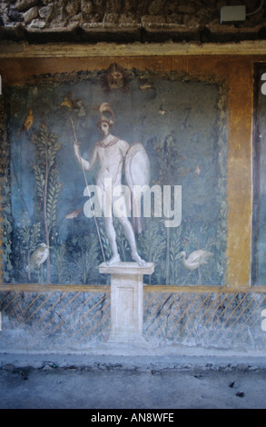 Wall painting House of the Venus Marina Pompeii Italy Stock Photo