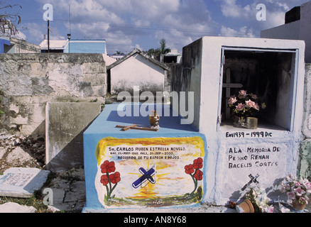 cemetery in Cozumel Island Mexico Stock Photo