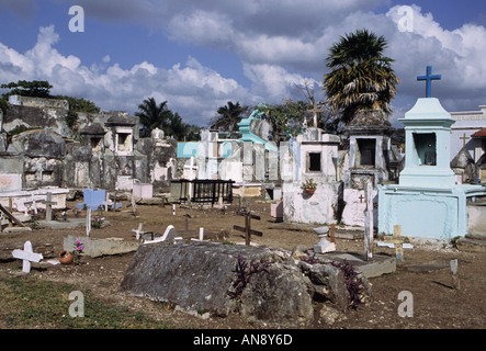 cemetery in Cozumel Island Mexico Stock Photo