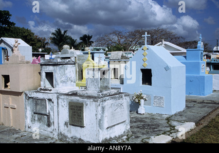 cemetery in Cozumel Island Mexico Stock Photo