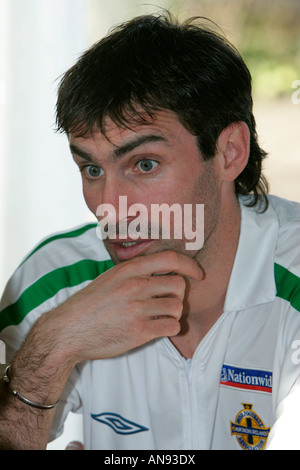 Keith Gillespie at Northern Ireland press conference Stock Photo