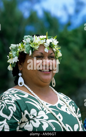 Atiu Island Cook Islands female islander Stock Photo