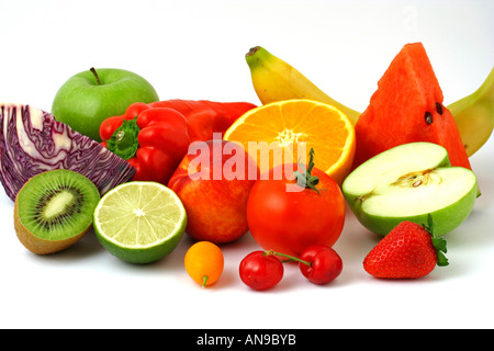 Fruits and vegetables assortment Stock Photo