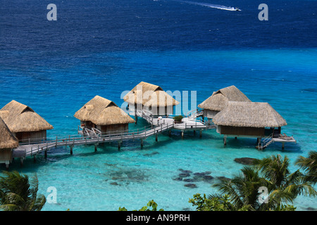 Bora Bora Bungalows Stock Photo