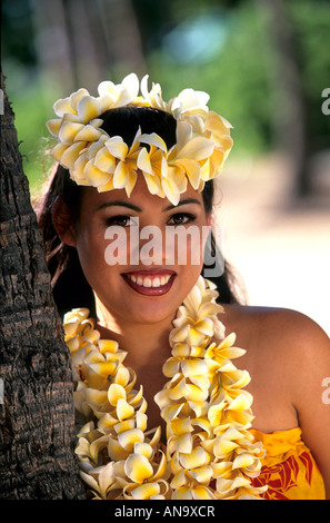 Hula girl Oahu Hawaii USA Stock Photo