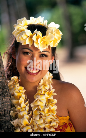 Hula girl Oahu Hawaii USA Stock Photo