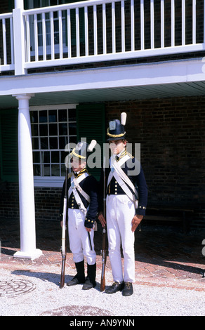 Period guards at Fort McHenry National Monument and Historic Shrine Baltimore Maryland USA Stock Photo