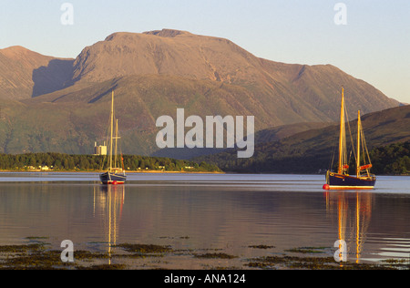 Ben Nevis From Loch Eil Corpach Fortwilliam Inverness-shire  GPL 1026 Stock Photo