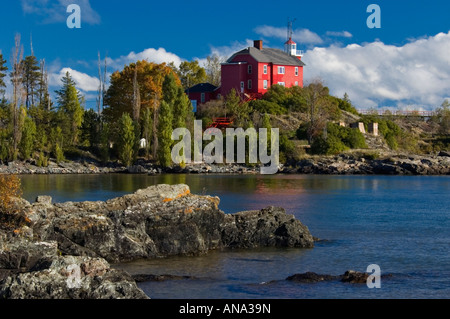 Marquette Harbor Lighthouse on Lake Superior Marquette Michigan Stock Photo