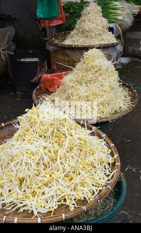China Yunnan Ruili border town local food market Rice in baskets for ...