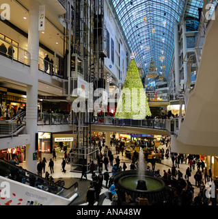 Toronto Eaton Centre Christmas decoration in a shopping mall Stock Photo