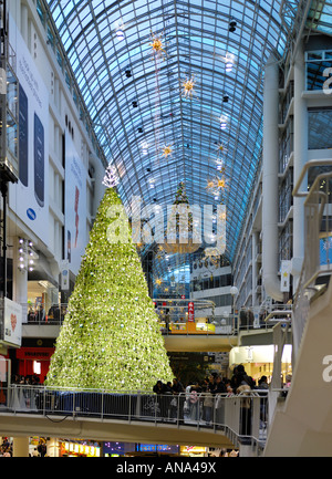 Toronto Eaton Centre Christmas tree decoration in a shopping mall Stock Photo