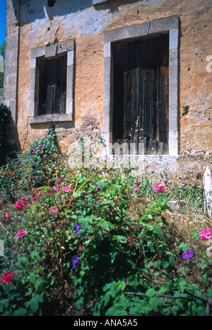 Earthquake Damaged House Assos  Island of Kefalonia Greece Europe Stock Photo