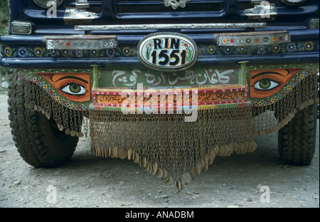 Pakistan Karakoram Highway Truck Detail Stock Photo
