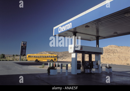 A gasoline or petrol station in northern Nevada, USA Stock Photo