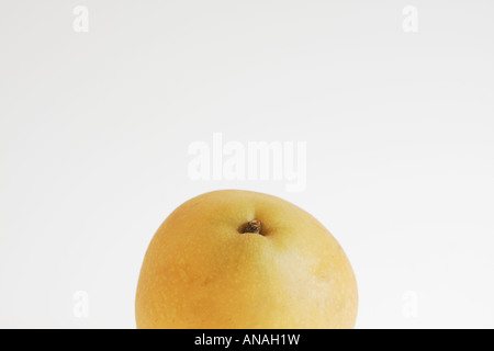 Chinese Pear On White Background In Studio Stock Photo
