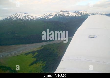 Early morning view from a light aircraft nr Haines Alaska USA Stock Photo