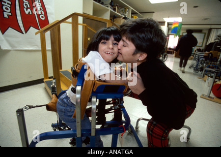 New Jersey,East Orange,Cerebral Palsy Center,centre,disabled disability handicapped special needs,student students education pupil pupils,adult adults Stock Photo