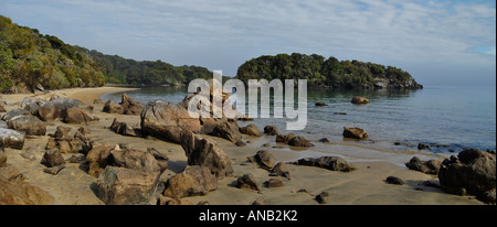 West End Beach, bird sanctuary Ulva island, Stewart Island, New Zealand Stock Photo