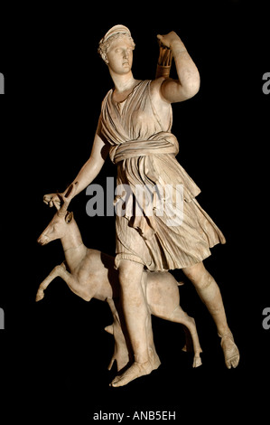 Artemis, the Diana of Versailles, 1st-2nd C. AD Greek Greece Stock Photo