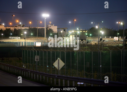 Detention camp, Camp Delta on the US Naval station Guantanamo Bay, Cuba Stock Photo