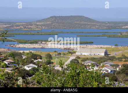 View over the US Naval Station Guantanamo Bay, Cuba Stock Photo