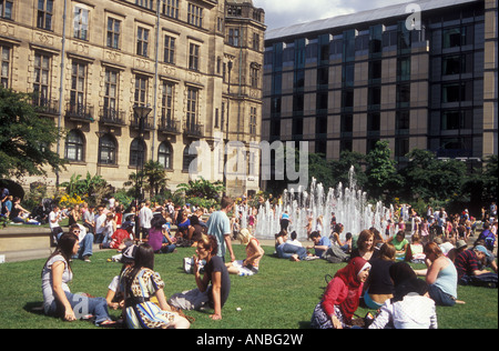 The Peace Gardens, Sheffield City Center Stock Photo
